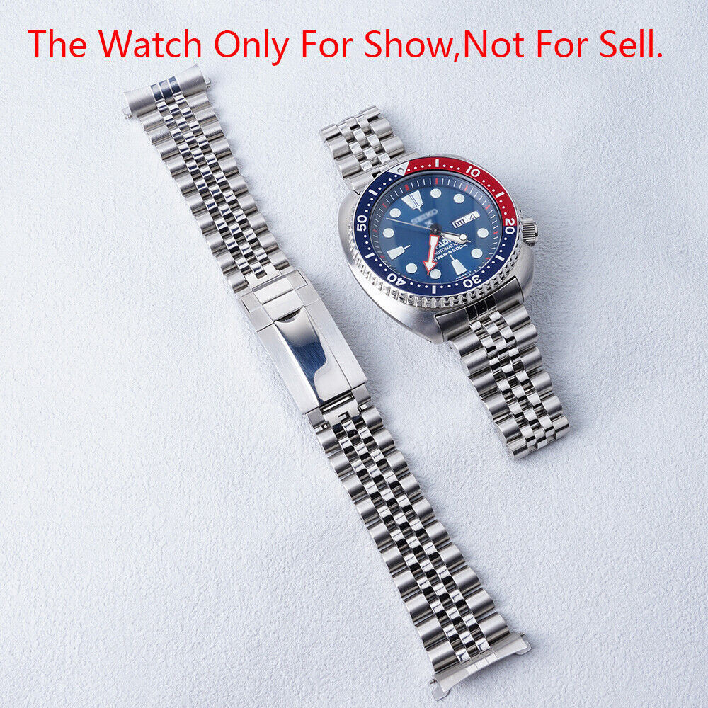4/4✈สําหรับ 22mm Seiko Prospex KING TURTLE SRPE03 39 Skeleton Curved Watch Strap Jubil