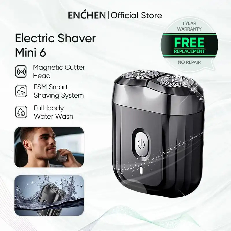 เครื่องโกนหนวดไฟฟ้า Enchen Mini 6 หัวตัดแม่เหล็ก พกพาสะดวก