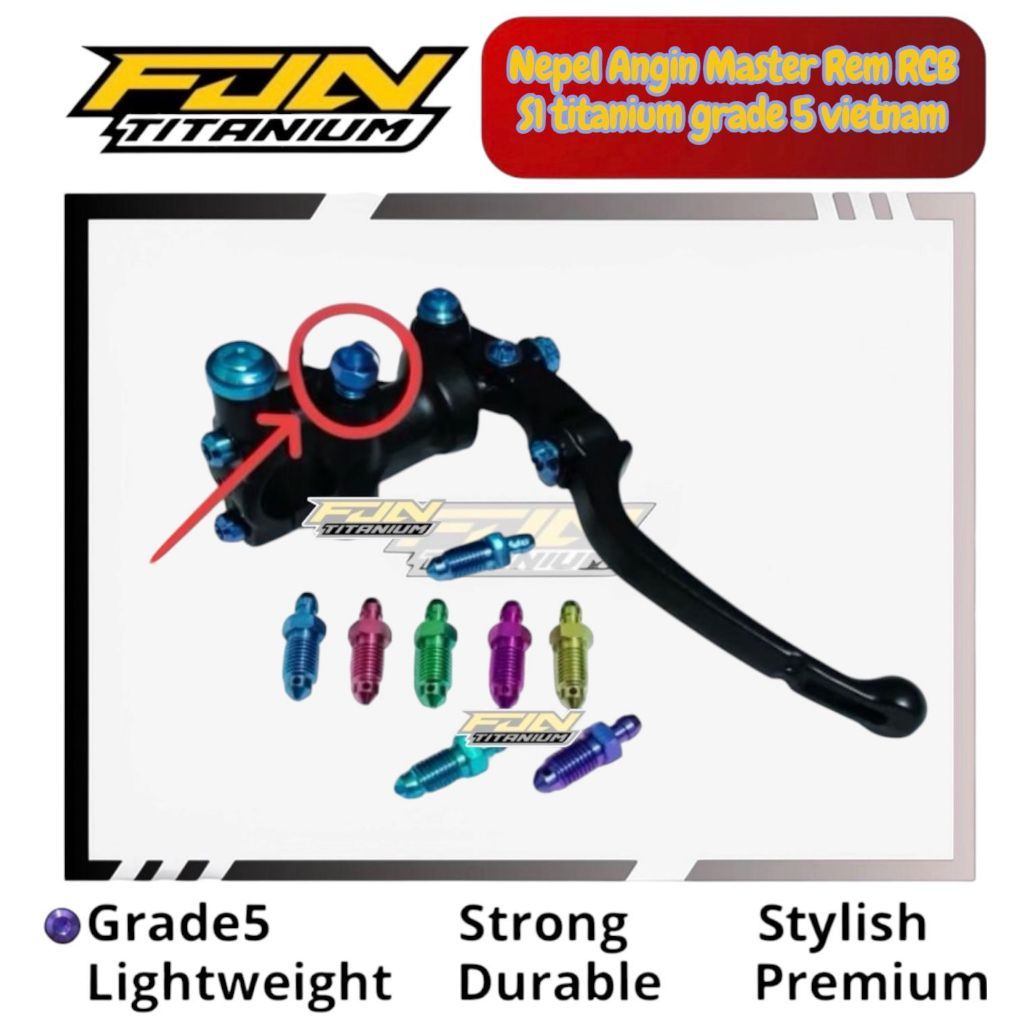 [FJN] RCB S1 TITANIUM GRADE 5 VIETNAM MASTER BRAKE AIR NEPEL BOLT