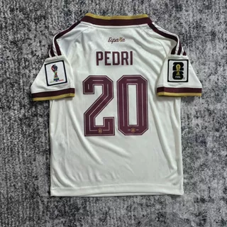 2627 Spai Away Jerseys พัดลมผู้ใหญ่ Issue Kids set Soccer Jersey LAMINE YAMAL No.19 PEDRI No.20 customable ได้ทุกชื่อset