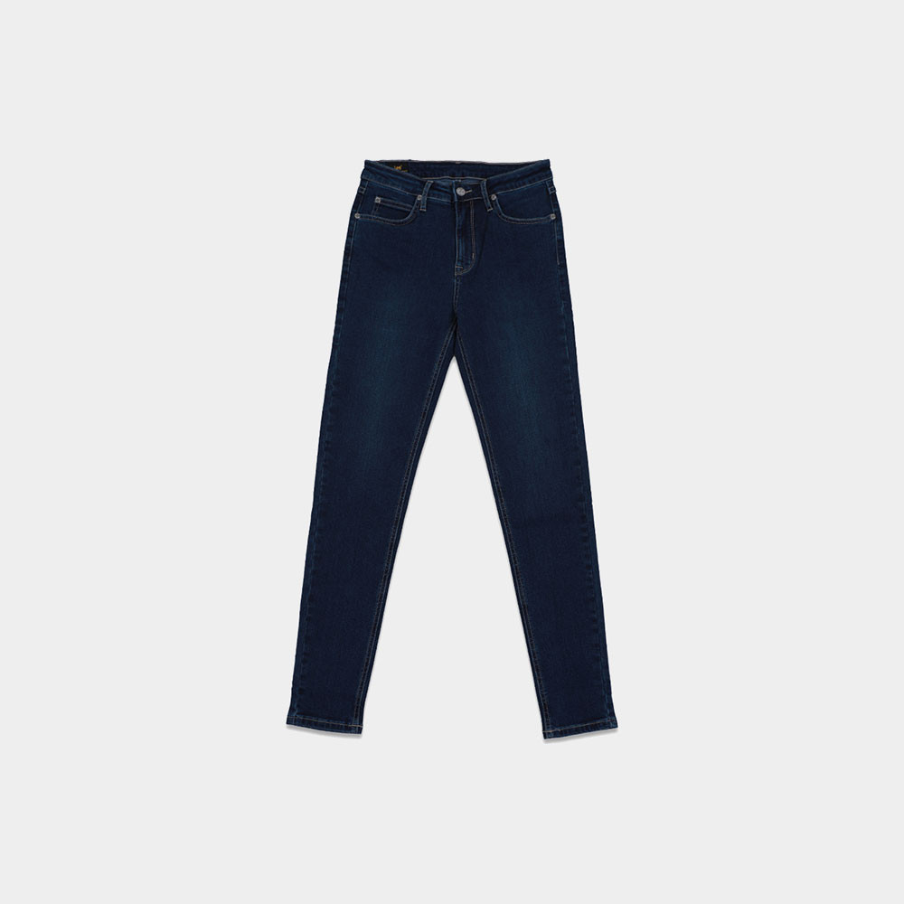 LEE กางเกงยีนส์ผู้หญิง เอวสูง ทรงรัดรูป รุ่น LE F124WKYLN25 สียีนส์กลาง