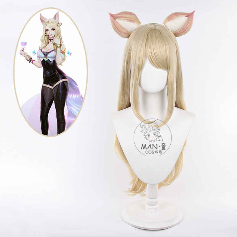 วิกผมลายการ์ตูน KDA สำหรับคอสเพลย์และสะสม สินค้าจากโรงงานพร้อมสต็อก