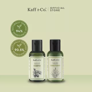 Kaff & Co. ทุกสภาพหนังศีรษะ-แห้ง คัน มีรังแค ผมชี้ฟู แชมพูมะกรูดและครีมนวดว่านหาง ขนาดเดินทาง 40 ml