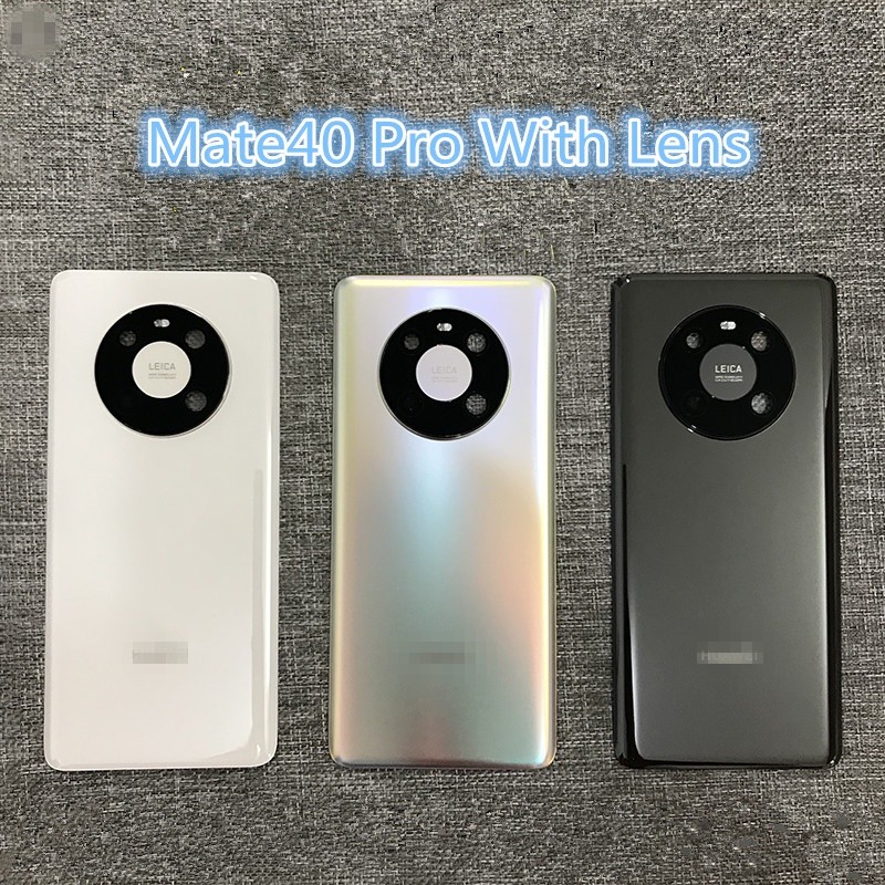 Mate40 Pro ฝาหลังแบตเตอรี่สําหรับHuawei Mate 40 Pro 6.76 "กระจกซ่อมแทนที่ประตูด้านหลังกรณี + โลโก้กาว