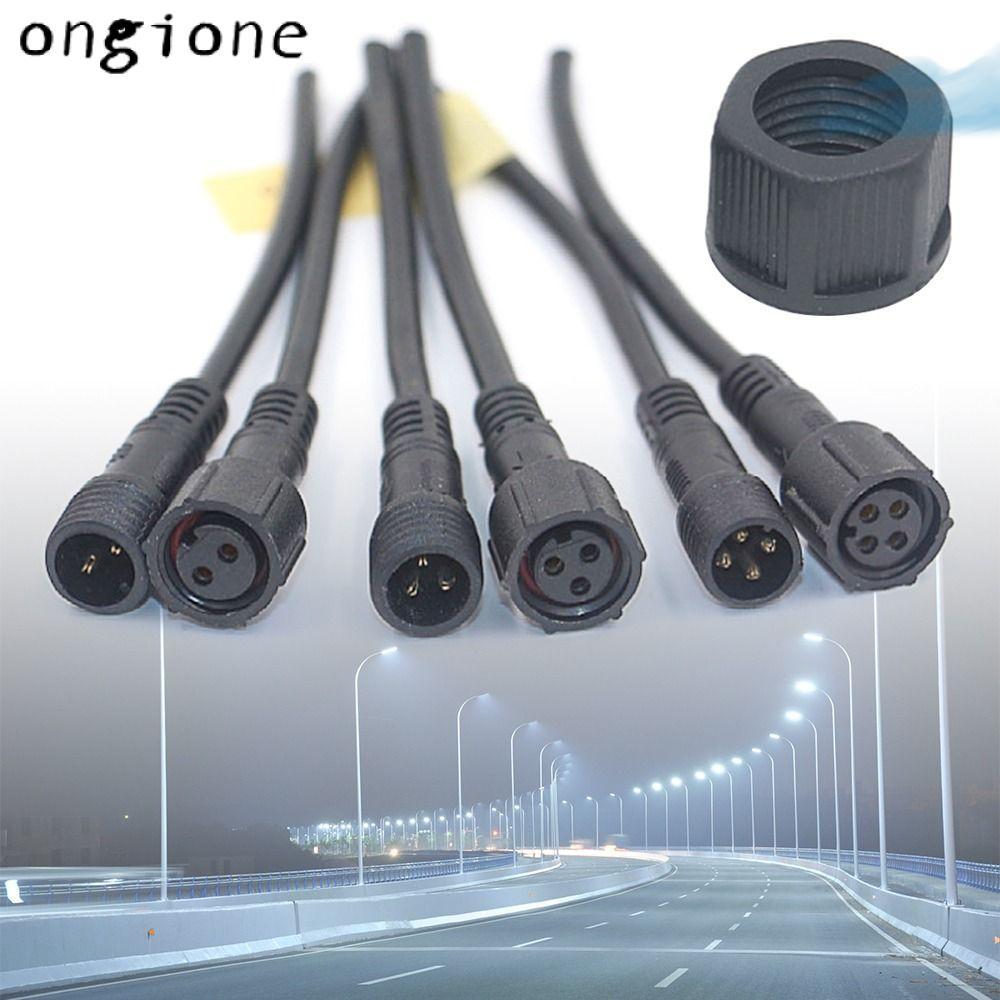 ONGIONE 2 ชุด 2Pin3Pin4Pin สายจอแสดงผล Pin 4 รูปแบบอุปกรณ์สายไฟ 2Pin 3Pin 4Pin กันน้ําสายเชื่อมต่อ