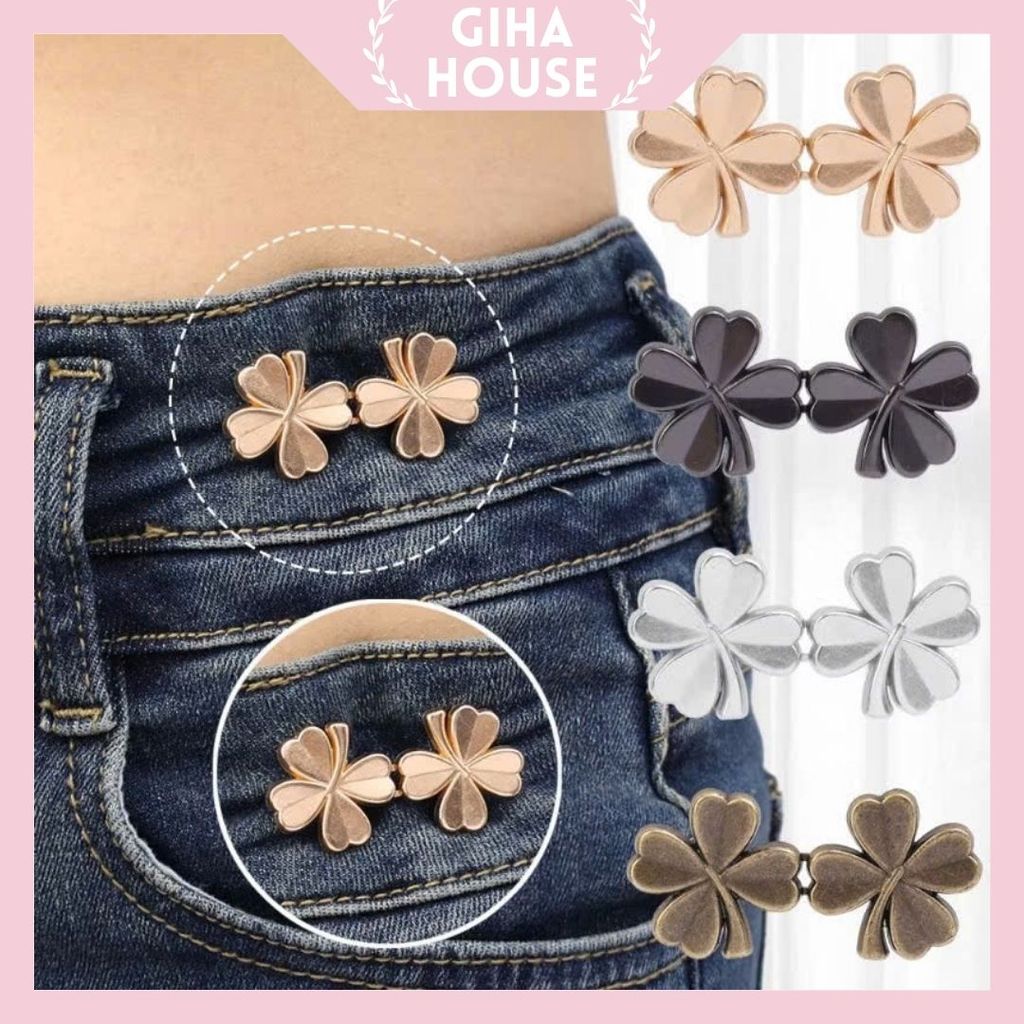 Youthful Four-Leaf Clover Pants Pin Miniature เอวกางเกง Super สะดวก C4L GIHA