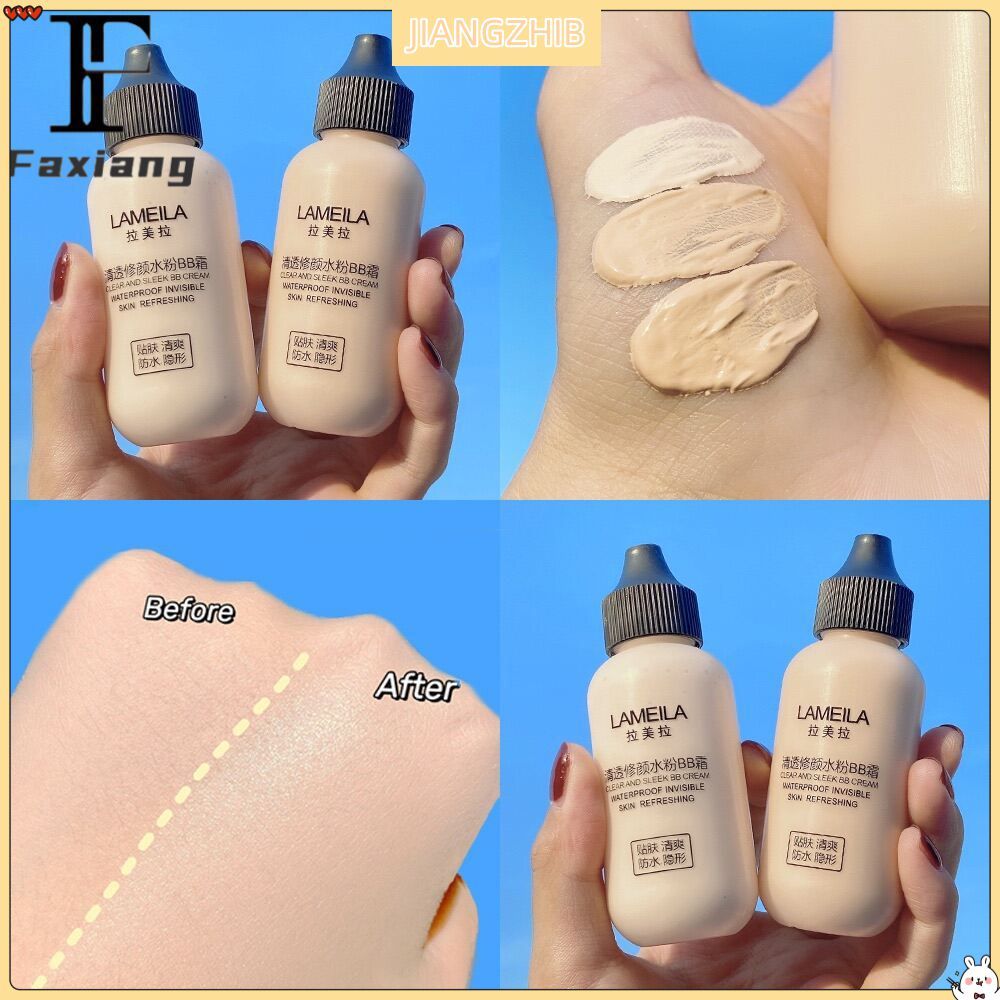 JIANGZHIB N522 LAMEILA รองพื้นสีดํา ชนิดน้ํา รองพื้นบีบีครีม ผิวเนียน ปกปิดดี