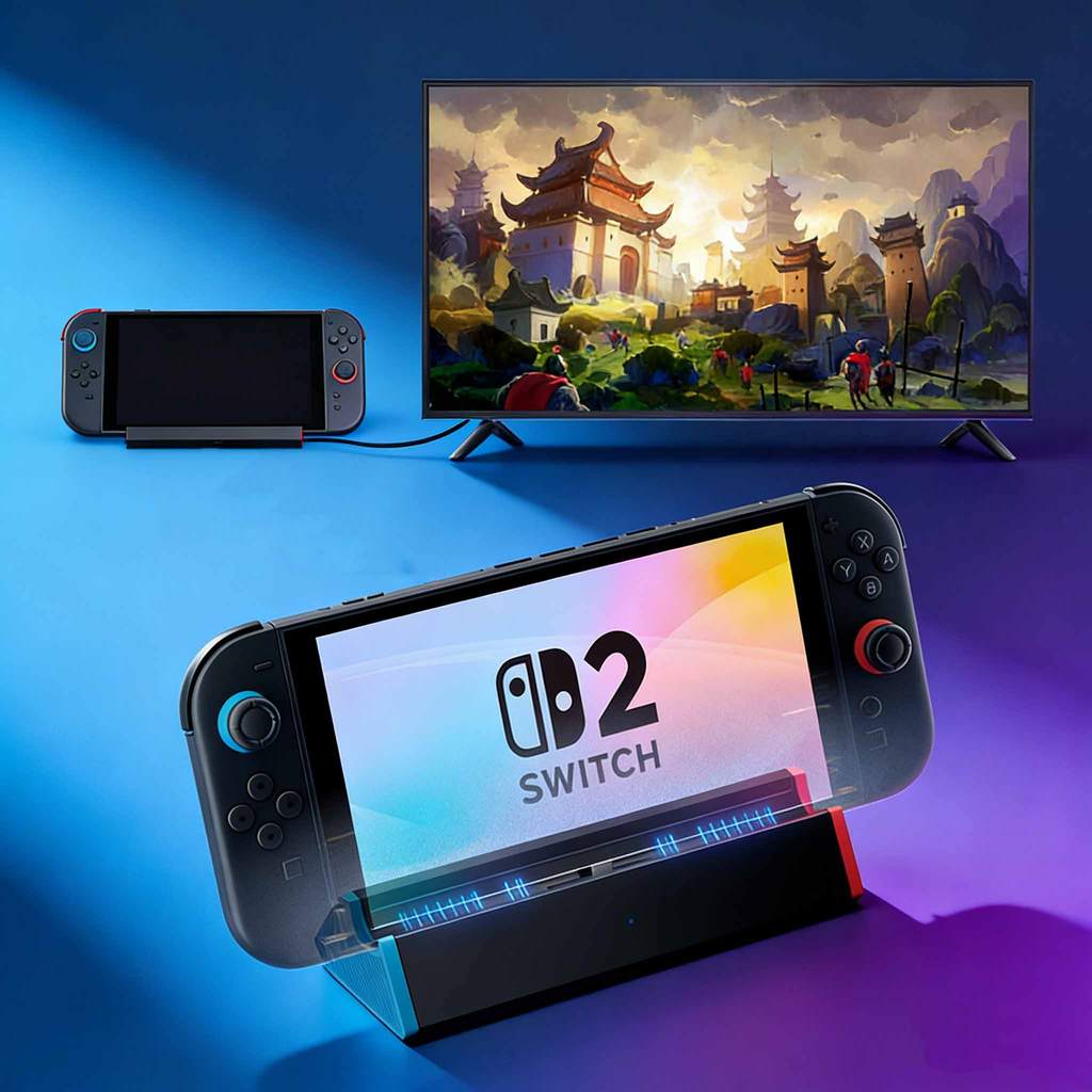 อลูมิเนียมอัลลอยด์ TV Dock สําหรับ Nintendo Switch 2 เท่านั้น, Retractable แบบพกพา TV Docking Statio