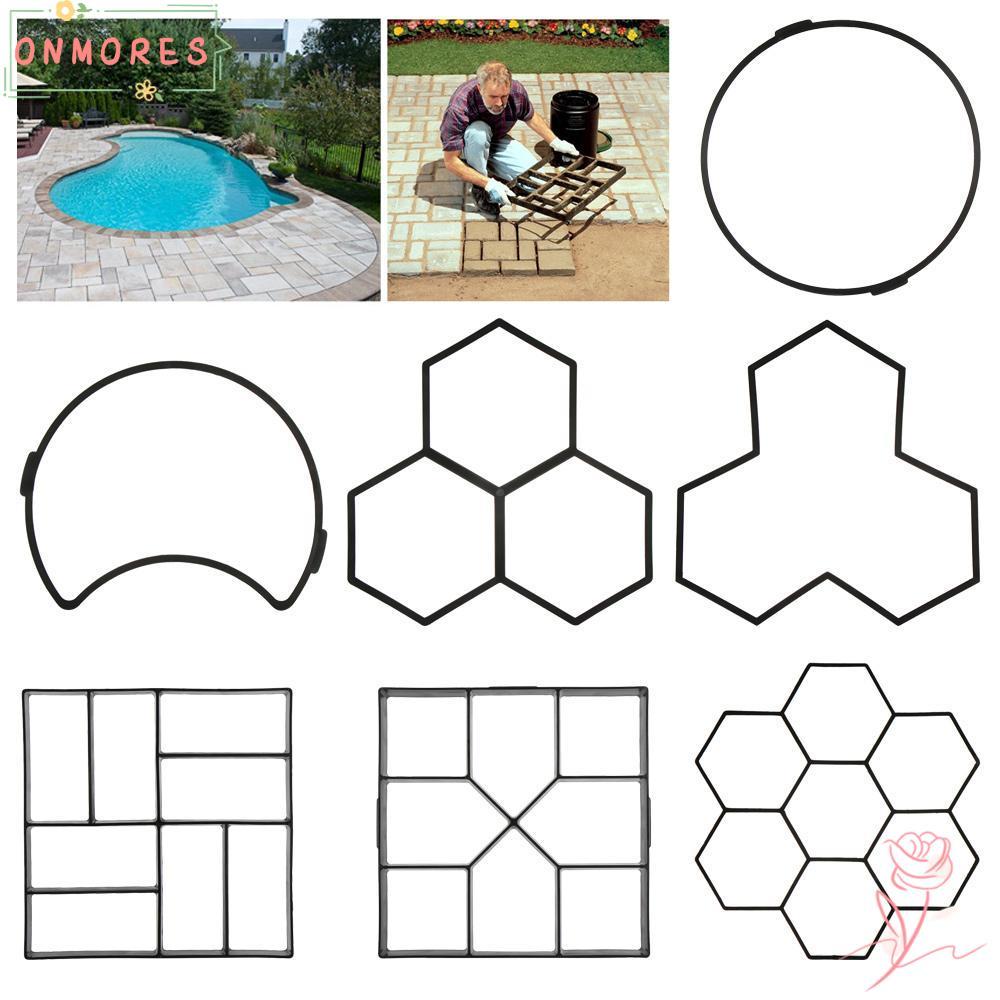ONMORES Beton Brick Maker Stone Road Paving Plastic Variety Shapes Manually Cement Mould