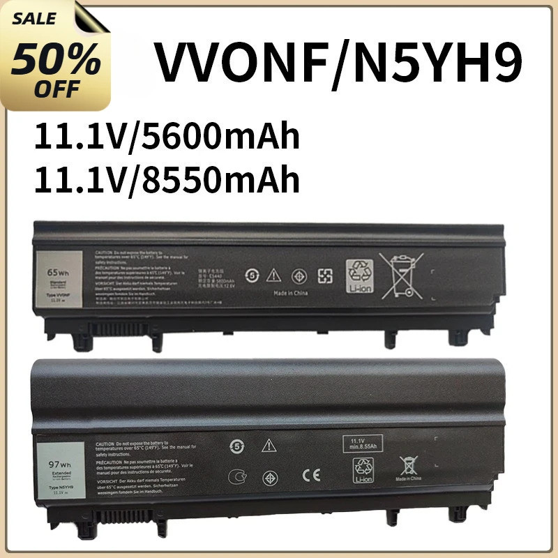 VV0NF 65WH N5YH9 97WH Laptop Battery For DE LL Latitude E5440 E5540 VJXMC 0K8HC 7W6K0 CXF66 0K8HC Re
