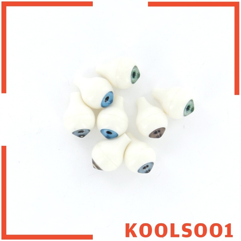 [Koolsoo1] 8 ชิ้น 14 มม.พลาสติกรอบอะคริลิคตา Eyeballs สําหรับตุ๊กตา DIY ทํา Accs