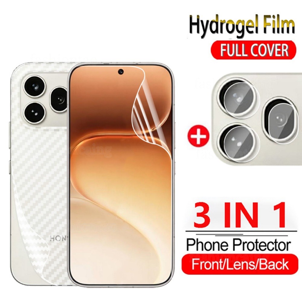 Honor 600 Pro 5G 3-in-1 Hydrogel ฟิล์มกันรอยหน้าจอ+เลนส์กล้อง+หลัง รองรับ Honor 600 Pro/Lite/Smart 2026