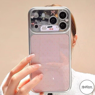 เคสไอโฟน17 เคสกระจก ลายจุด สไตล์สุทธิ น่ารัก น่ารักสำหรับ IPhone Air 15 11 17 13 16 12 14 Pro Max 13 X XR XS 15 16 Plus