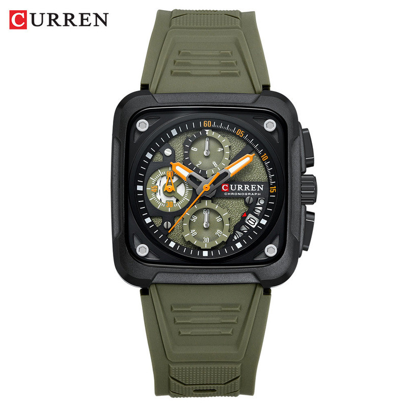 Curren/Curren 8461 นาฬิกาผู้ชายปฏิทินนาฬิกาผู้ชายนาฬิกาหกมือ Multi-Function เทปนาฬิกานาฬิกาข้อมือ