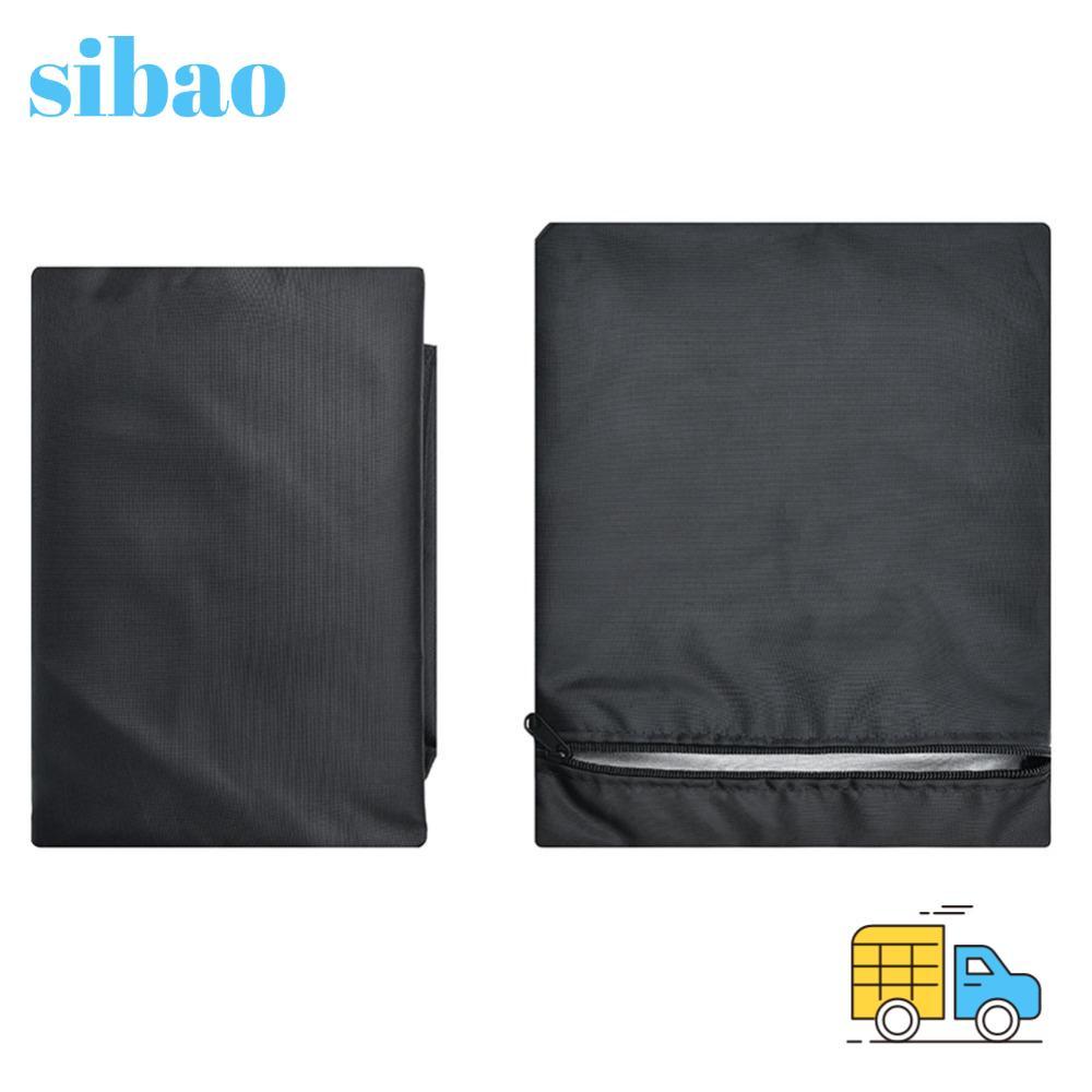 SIBAOTH Chaise Lounge ผ้าคลุมเก้าอี้,ผ้าพับกันน้ํา Chaise Lounge Cover, ทนทานสีดํากันฝุ่นกลางแจ้ง Ch