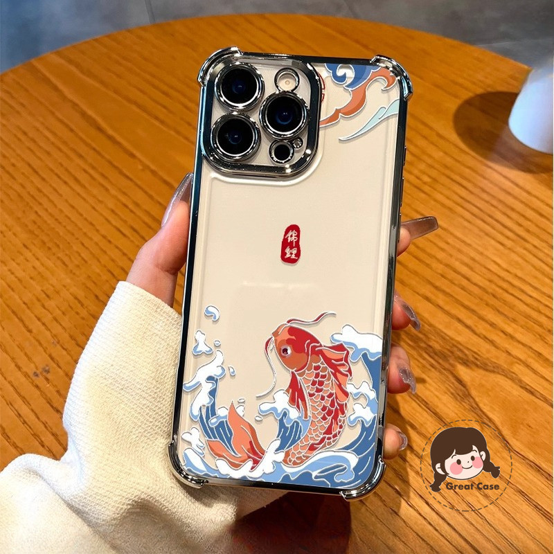 Lucky Fish ชุบกรอบเคสโทรศัพท์สําหรับ Vivo Y51 Pro Y51A Y39 Y38 Y37C Y36i Y36 Y36T Y35 Plus YY33S Y33