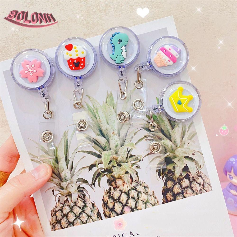 BO ID Card Clips ABS Office Supplies Card Holder Name Tag Cartoon Student Name Card Holder