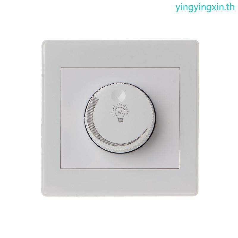 YIN 220V Filament โคมไฟ Dimmer แผงสวิตช์โรตารี Single Pole Push Rotary Dimmer