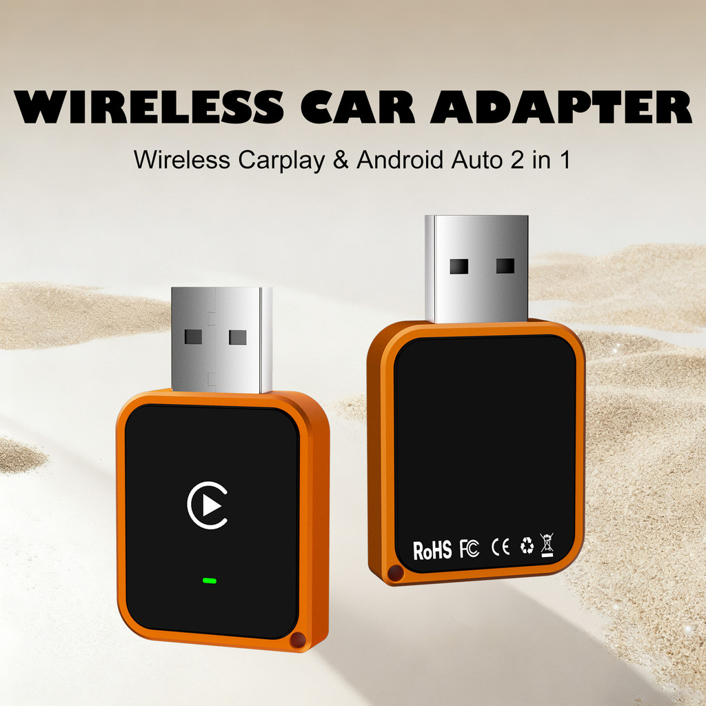 2026 ไร้สาย CarPlay Android Auto 2IN1 อะแดปเตอร์ไร้สายสมาร์ทมินิกล่อง Plug And Play 5.8G WiFi Fast C