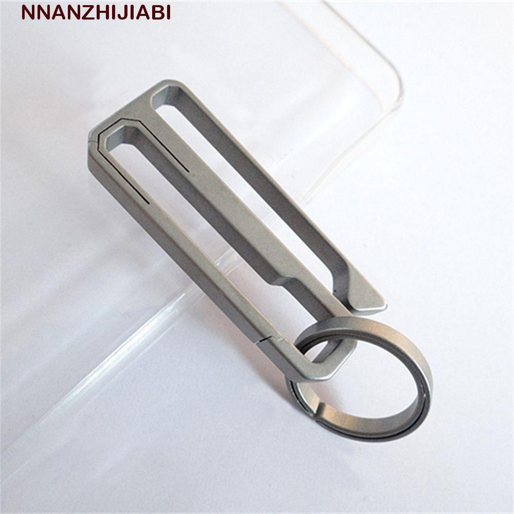 NANZHIJIABI พวงกุญแจฤดูใบไม้ผลิไทเทเนียม TC4 แฟชั่นพวงกุญแจจี้กุญแจ Multi-function ที่ไม่ซ้ํากันเข็มขัดเอวคลิป