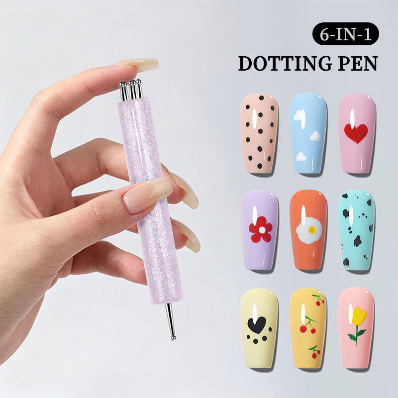 【Local】1 ชิ้นอะคริลิค Starry Sky Handle Nail art dotter อะคริลิค stick dotter ปากกา DIY ดอกไม้รูปแบบเล็บเครื่องมือ