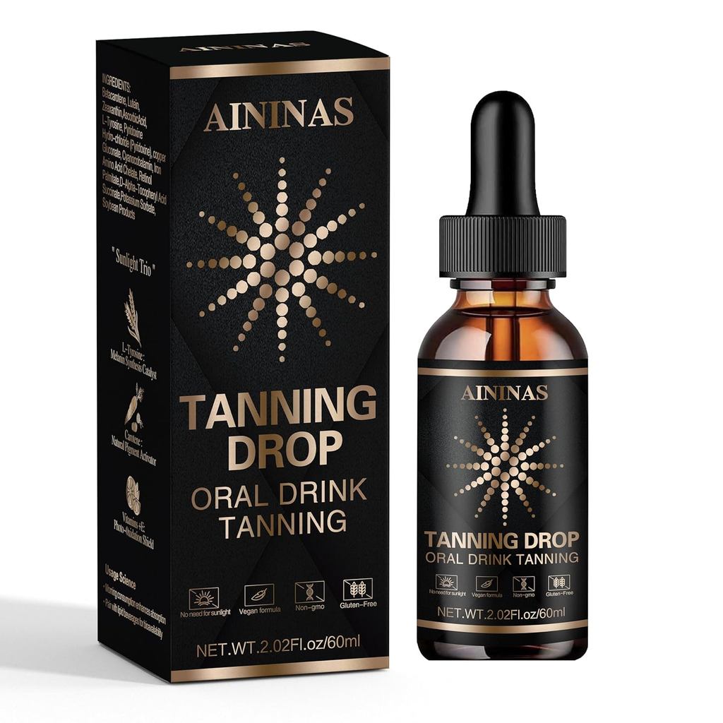 SunlessTanningDropsforWater&Beverages–OralTanning,SunkissedGlowforFace&Body,Vegan&Safe,NoSunRequired