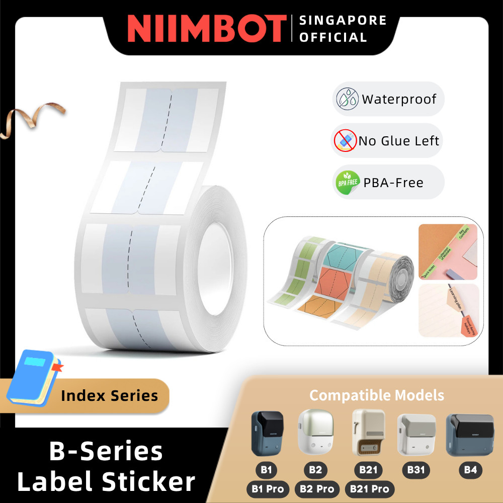 NIIMBOT B1 B2 B21 B1 Pro B2 Pro B21 Pro B31 B4 Index Bookmark สติกเกอร์ฉลากความร้อนกระดาษ