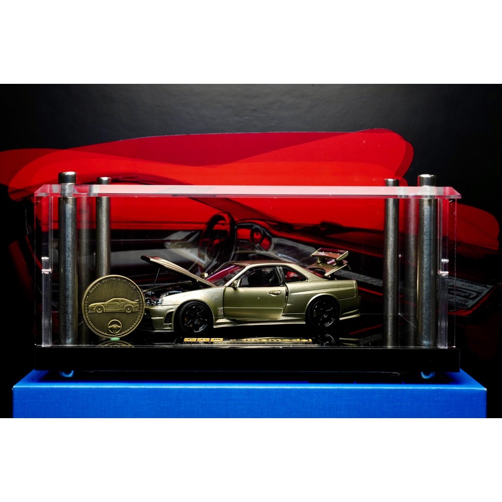 [เด็กกําพร้า] สต็อกพร้อมใหม่เอี่ยม!ข้อเสนอพิเศษ!PGM1: 43 Nissan Nissan GTR-R34 Alloy Full Open Car M