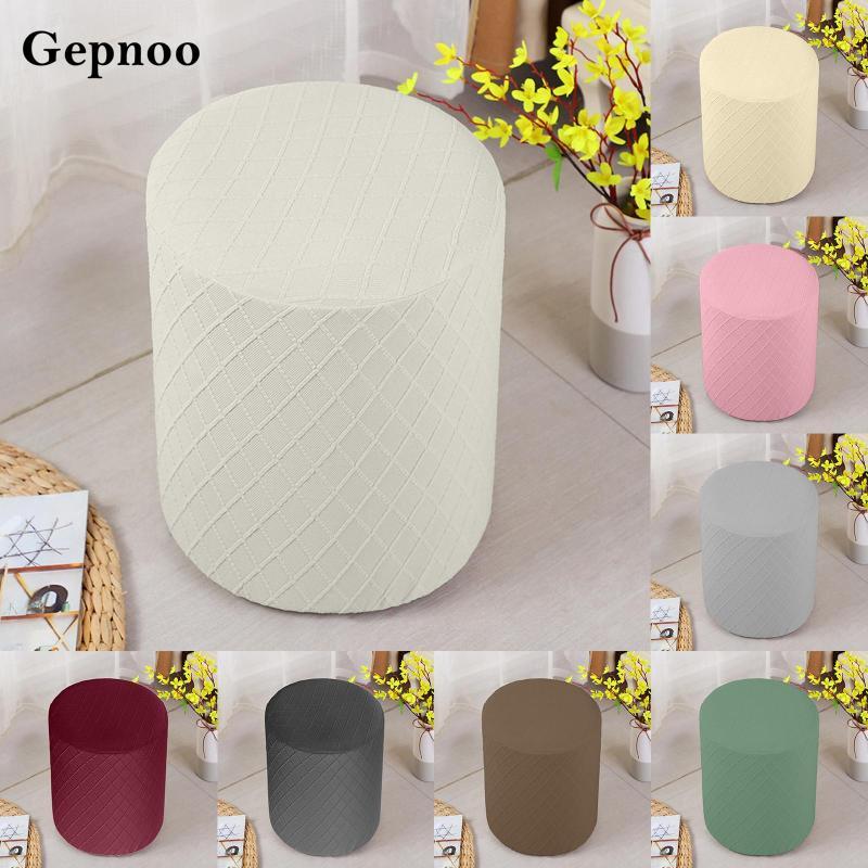 [Gepnoo] Stretch Ottoman Cover, Living Room Ottoman Cover Footrest Sofa Cover สตูลวางเท้า