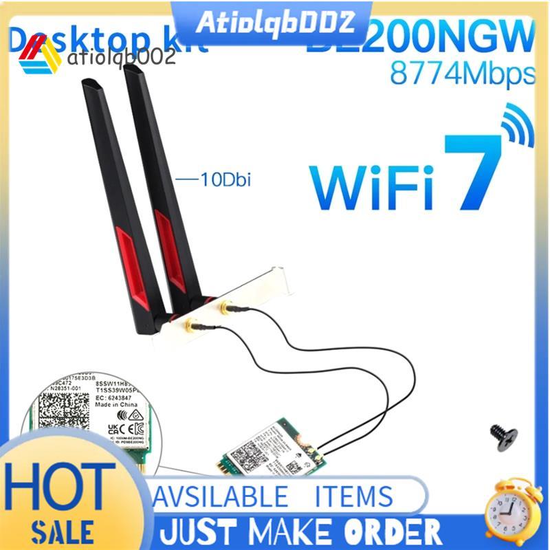 สําหรับ BE200 WiFi 7 M.2 การ์ดบลูทูธ 5.4 BE200NGW 2.4G/5G/6GHz อะแดปเตอร์ไร้สายการ์ดเครือข่ายพร้อมเส