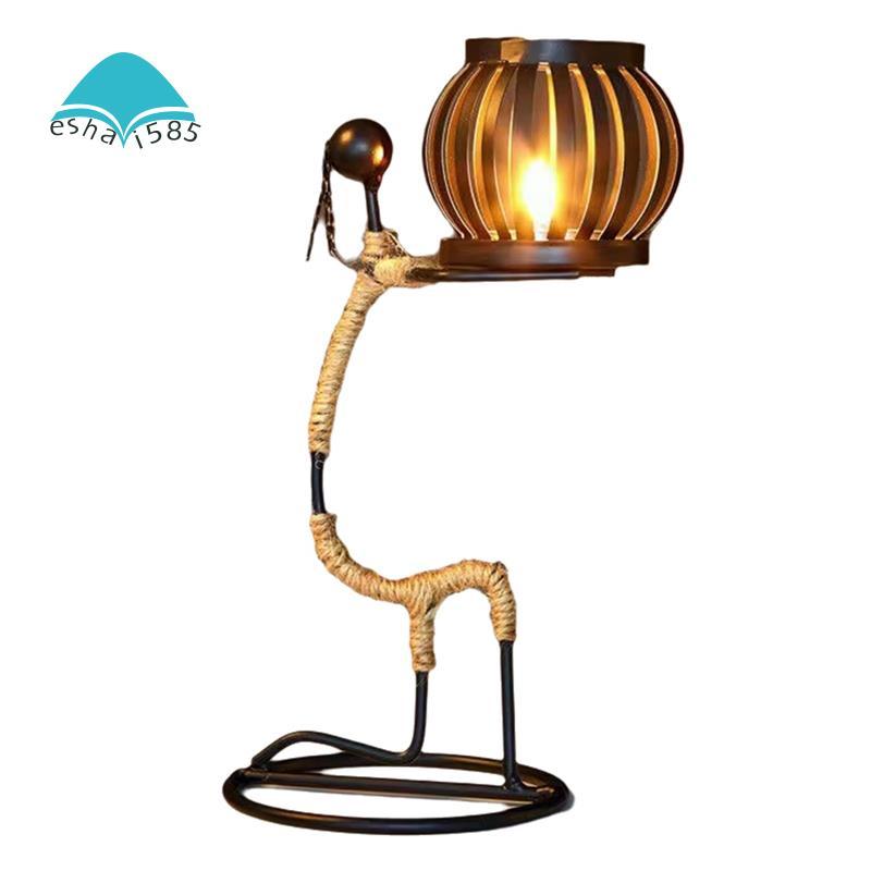 Eshai585African Ladies Candle Holder, African Women Iron Candle Holder, Home Bar Table Decorative