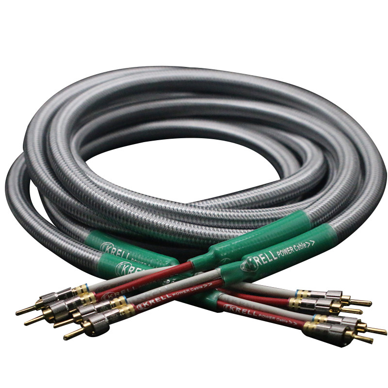HiFi Speaker Audio Cable  Golden Plated  Banana Plug Cable Audiophile OFC &silver Krell Amplifier Sp
