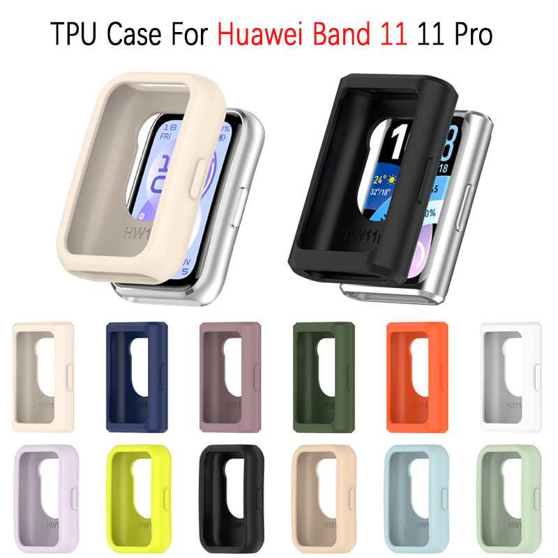 ซิลิโคนป้องกันกรณีสําหรับ Huawei Band 11 / 11 Pro SmartWatch อุปกรณ์เสริมหน้าจอเกราะป้องกัน
