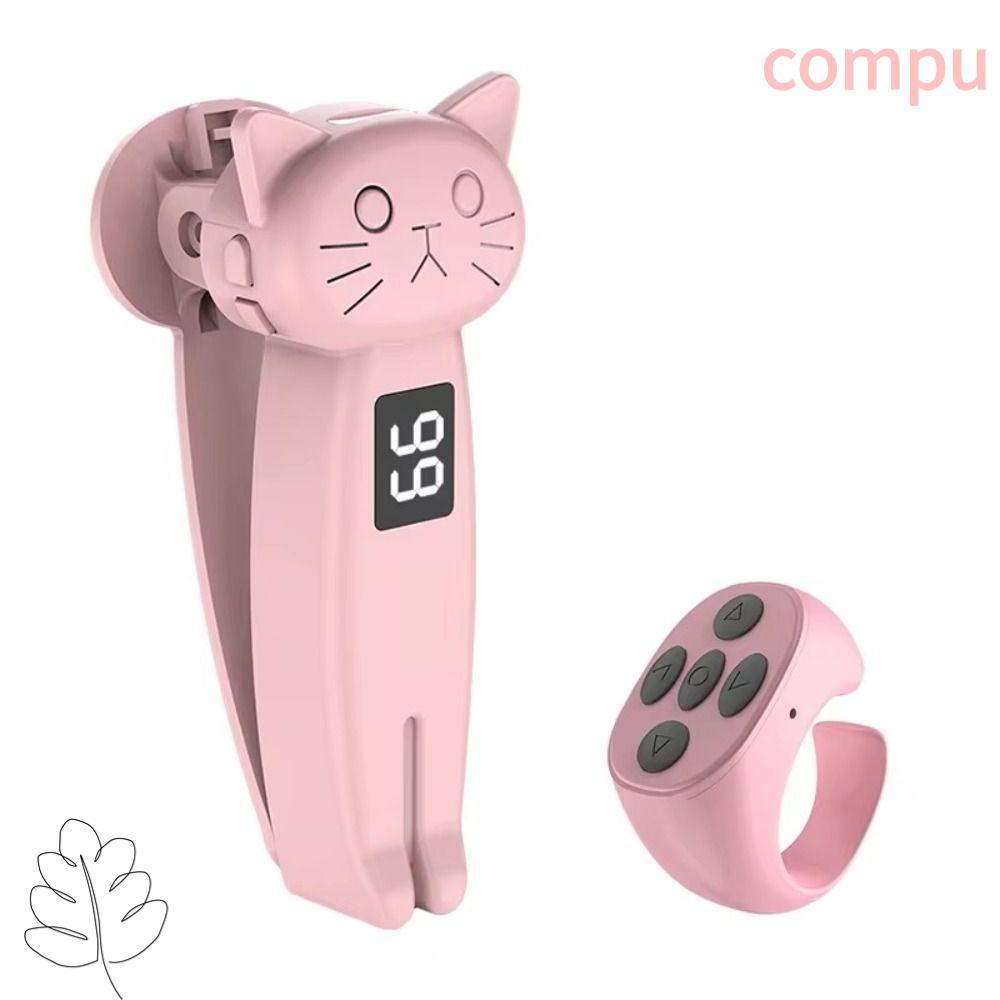COMPU Electric Auto Page Turner, Mute ABS Finger Clicking อุปกรณ์, Mini Quick Click Bluetooth-Compat