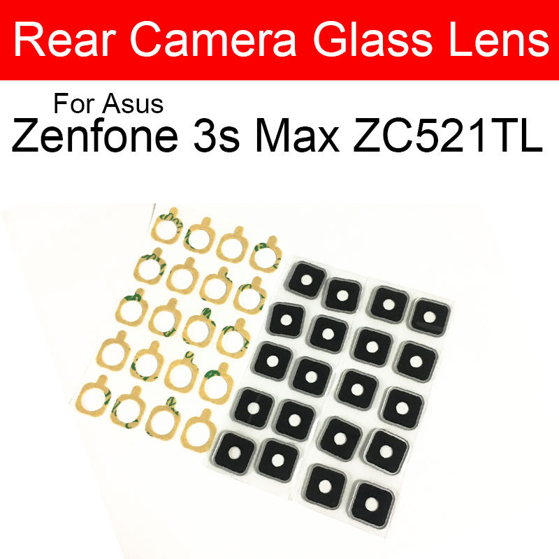 JDT ฝาครอบเลนส์กล้องด้านหลังสําหรับ Asus Zenfone 3s Max ZC521TL เลนส์กล้องด้านหลังพร้อมสติกเกอร์กาวซ