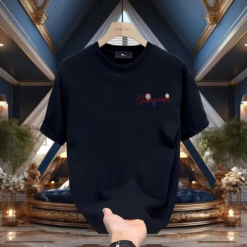 เสื้อเชิ้ต เสื้อเชิ้ตแขนสั้นเกาหลีบอททอมสไตล์แบรนด์อิน20262025สไตล์ใหม่ผู้ชายอินเทรนด์รอบคอ cod ยุโร