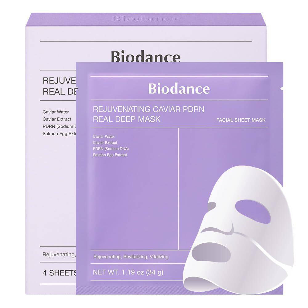 sheet mask มากส์หน้า [รูปแบบใหม่สีม่วง] Korea Biodance Collagen Deep Moisturizing Moisturizing Mask 