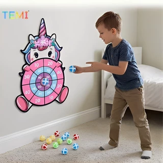 TEMI เด็ก Dart Ball เกมของเล่น Sticky Dart Board เกมปริศนาของเล่นของขวัญ
