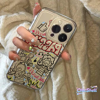 เคสไอโฟน ชีวิตกราฟฟิตี เคสใส กันกล้อง cho iPhone 11 12 13 14 15 16 ProMax X XR XS Max 7 8Plus-CL