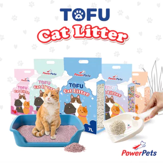 ทรายแมว ทรายเต้าหู้ PowerPets ขนาด 7 ลิตร ดีต่อสิ่งแวดล้อม ดับกลิ่น จับตัวเป็นก้อนเร็ว ปราศจากฝุ่น มีหลายกลิ่นให้เลือก