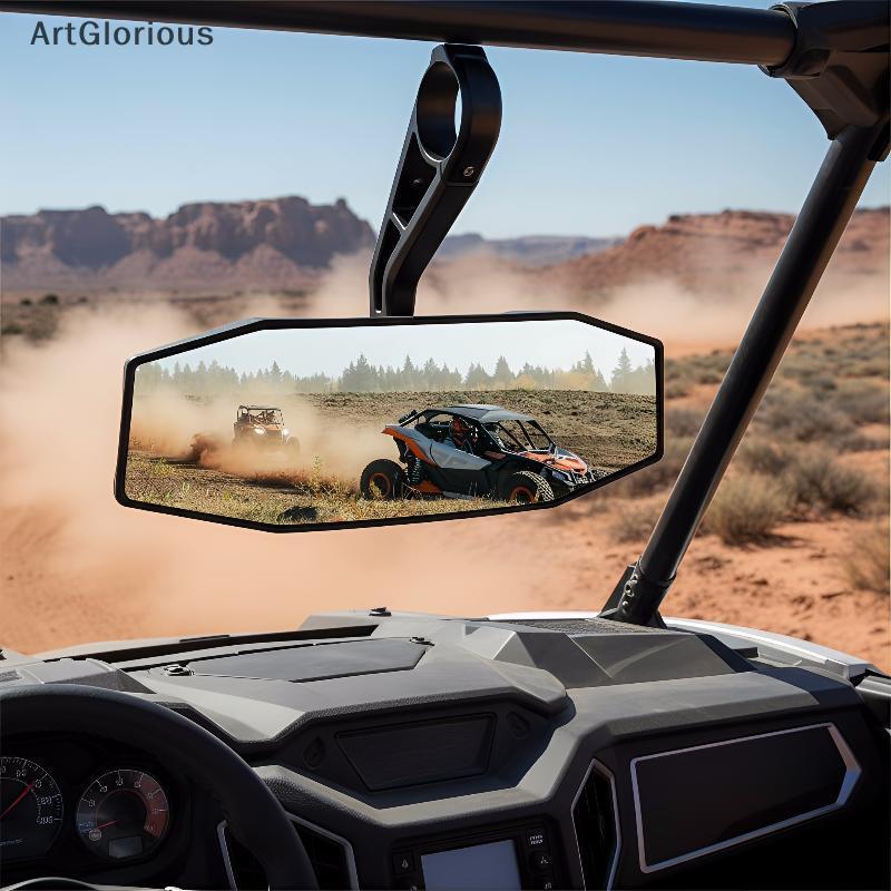 Art อัพเกรด UTV ด้านหลังกระจกศูนย์สําหรับ Polaris ทั่วไป 1000 XP RZR S 4 570 900 2881540 เมาท์ใสกลาง