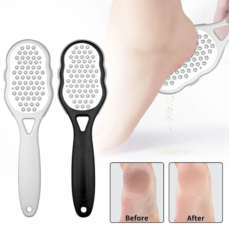 แฟ้มเท้าแคลลัส Remover Dead Skin Foot Scraper แฟ้มเท้าสแตนเลสแบบพกพา Rasp Pedicur พร้อมที่จับพลาสติก