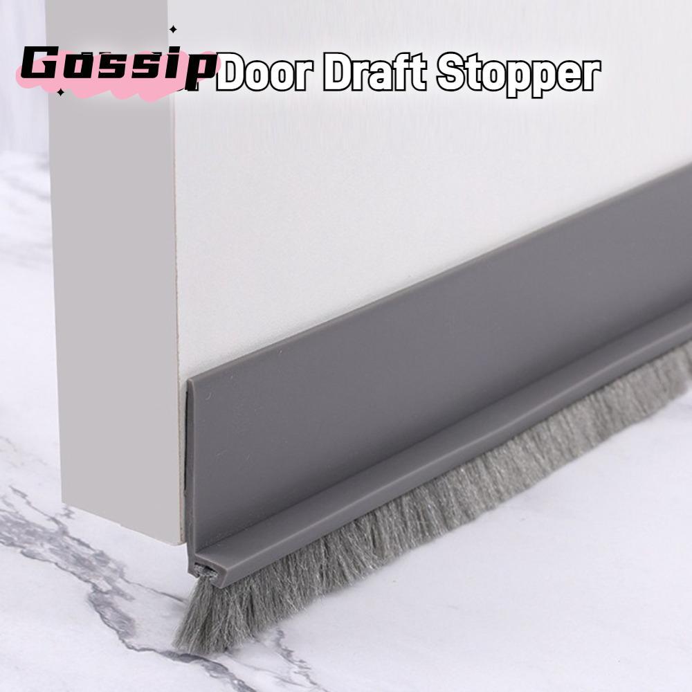 GOSSIP Under Door Draft Stopper, พร้อมแปรงฉนวนกันความร้อนลมร้อนหรือเย็นแบบบูรณาการประตู Sweep, กันฝุ