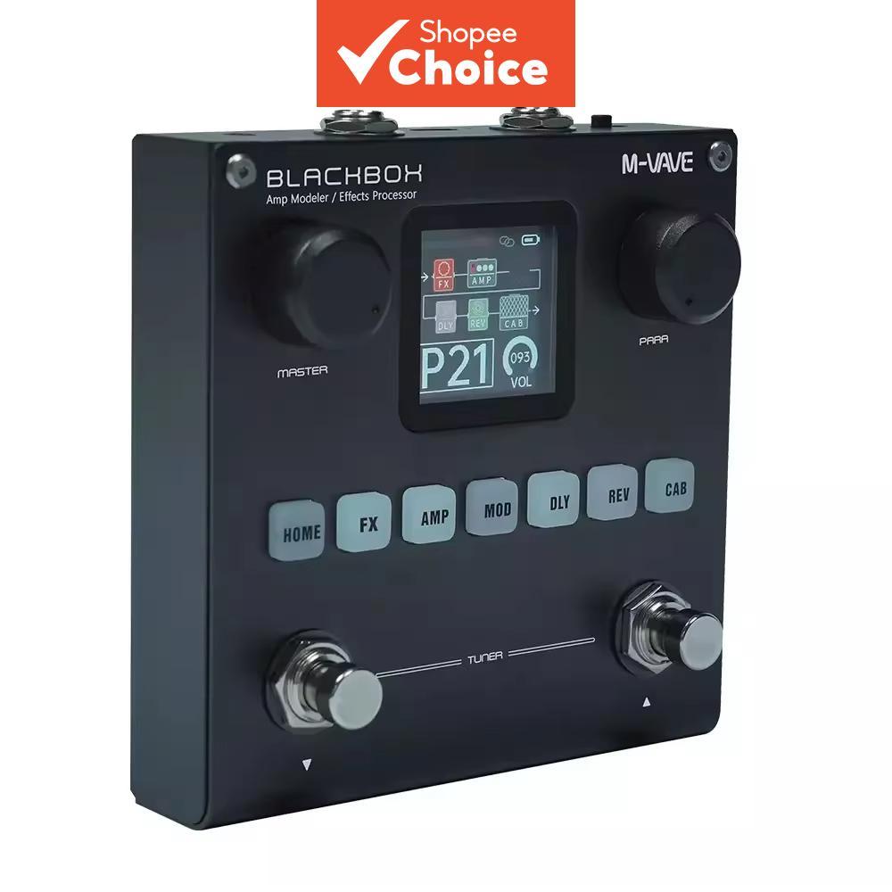M-Vave BlackBox เอฟเฟคกีต้าร์มัลติฟังก์ชั่น 80 พรีเซ็ตแก้ไขได้ ควบคุมผ่านแอป มีแบตเตอรี่ในตัว สําหรั