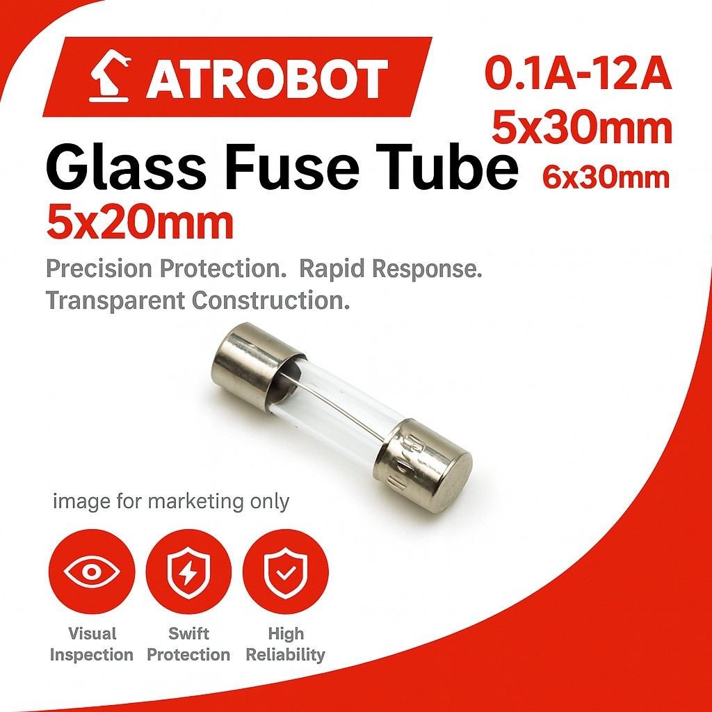 ฟิวส์แก้ว Glass Fuse 5x20/6x30mm 250V 0.5-12A ตัดเร็ว ป้องกันวงจรเสีย สะดวกเลือกขนาด