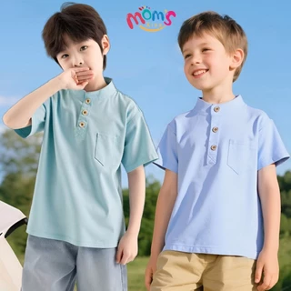 เสื้อโปโลเด็กผู้ชาย5-12ปี ผ้าคอตตอนนุ่ม รุ่นใหม่2025 แขนสั้น ใส่ได้ทั้งงานทางการและลำลอง พร้อมส่งไทย