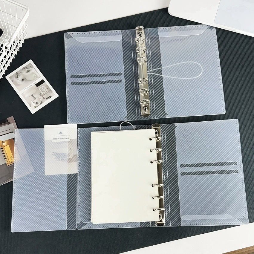 Twill Transparent Tri-Fold Page m5 Handbook High-Appearance Niche Detachable Learning Life Page A6 4