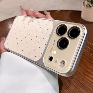 ลายจุดหนังเคสโทรศัพท์สําหรับ ไอโฟน 17 มือโปร สูงสุด 13 14 15 16 มือโปร สูงสุด เลนส์ป้องกันปลอกกันกระแทกฝาครอบ