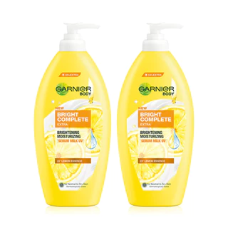 [แพ็คคู่] Garnier Bright Body การ์นิเย่ ผลิตภัณฑ์บำรุงผิวกาย 400ml (Bright Complete/Bright Sakura Glow)