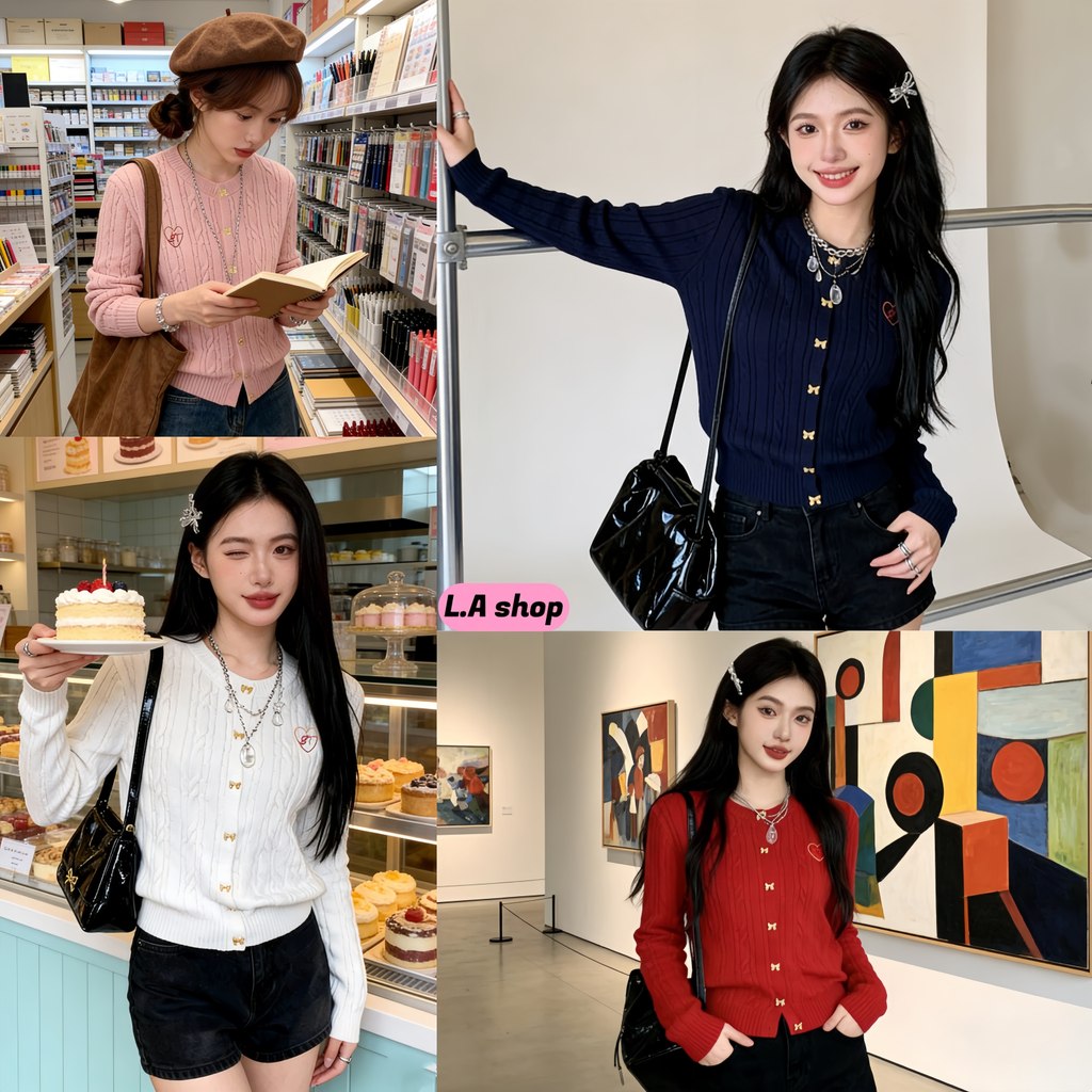 L.A Shop★เสื้อคุณภาพดี เสื้อกันหนาวไหมพรม สไตล์เกาหลี นุ่ม อบอุ่น ใส่แล้วดูผอม DZJH118-99-0